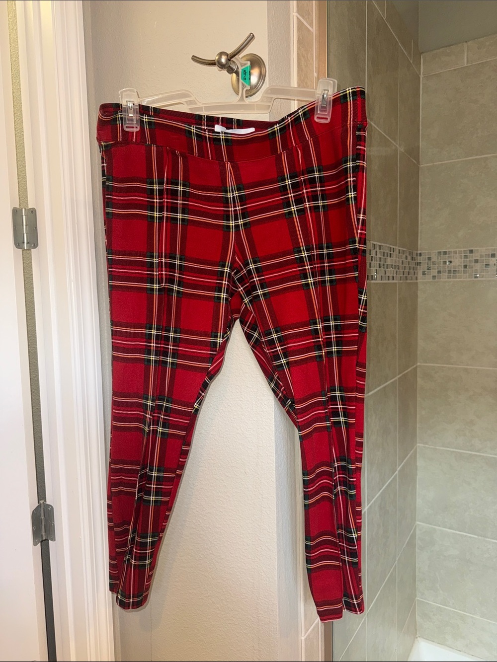 Old Navy Stevie Holiday Plaid Leggings Size XL